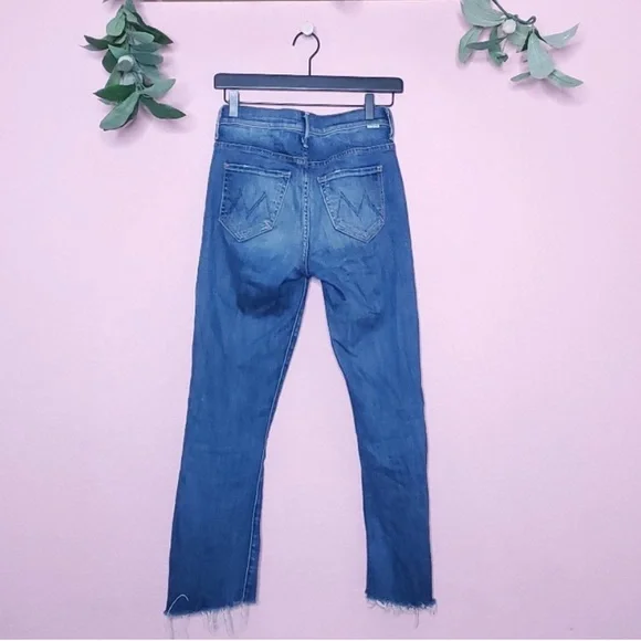 Mother Insider Crop Step Fray Jeans in Not Rough Enough - Picture 3 of 4